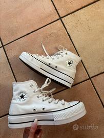 converse platform bianche
