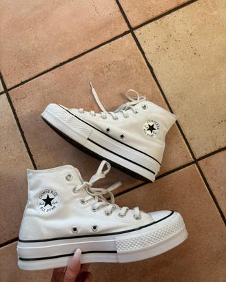 converse platform bianche