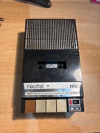 Registratore Cassette Vintage Recital R12 Anni 70