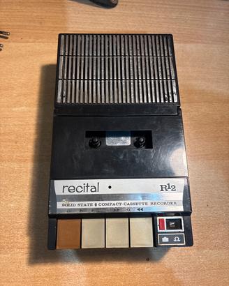 Registratore Cassette Vintage Recital R12 Anni 70