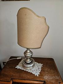 coppia lampade decoro argento