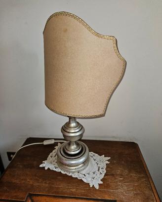 coppia lampade decoro argento