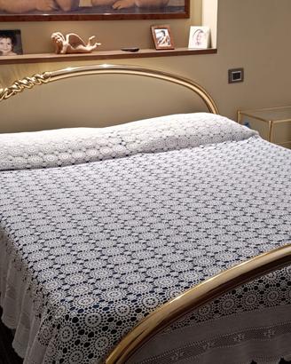 romantico copriletto fatto a mano, uncinett,