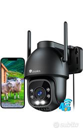 Ctronics 3G/4G LTE Telecamera con Sim Esterno, 360