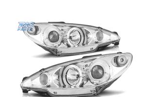 FARI PEUGEOT 206 CONNETTORE H4 98-08 OCCHI ANGEL C