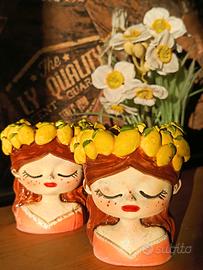 coppia Vasetti Donne con Limoni