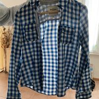 Camicia azzurra e bianca taglia L bambina/o