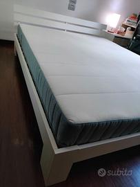 Letto Matrimoniale Legno + Materasso IKEA VESTERÖY