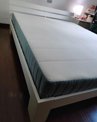 Letto Matrimoniale Legno + Materasso IKEA VESTERÖY