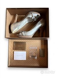 Tacchi gucci color argento n.37+ (37.5)