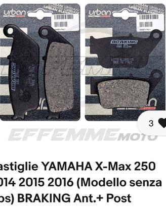 Pastiglie YAMAHA X-Max 250( 2014 2016)no abs