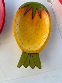 Vassoio in legno dipinto a mano  - Ananas