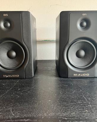 Coppia casse da studio m-audio + supporti e cannon