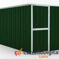 deposito attrezzi giardino 175x307 verde scuro