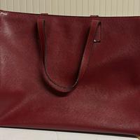 Borsa pelle rosso bordeaux