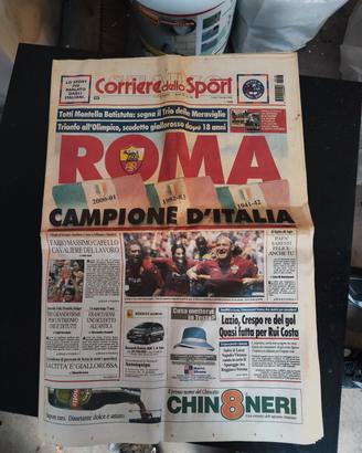 CORRIERE DELLA SERA - SCUDETTO ROMA 2001