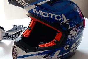 Casco LS2 Cross Enduro con Occhiali SHOT