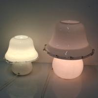 Coppia di Lampade a Fungo in Vetro Soffiato, Desig