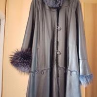 Cappotto in pelle naturale interno lapin