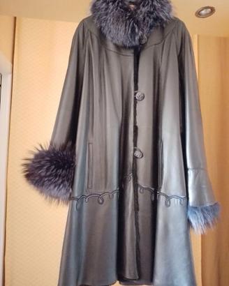 Cappotto in pelle naturale interno lapin