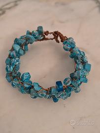 bracciale in pietre dure di turchese 