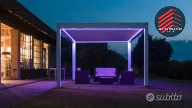 Pergola Bioclimatica LEON 3x4 motorizzata con led