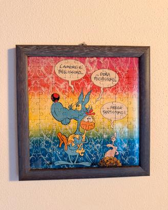Lupo Alberto - Puzzle Vintage Incorniciato