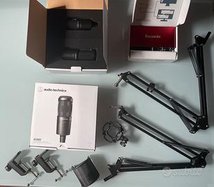 Kit poscast audio musica 2i2 - Microfoni, scheda