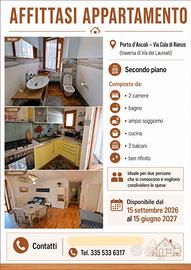 Disponibile appartamento con due camere matrimonia