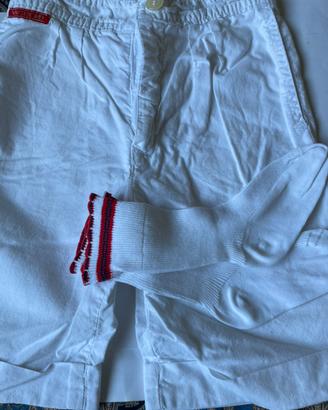 Pantaloni corti  puro cotone x bimbo calzini coton