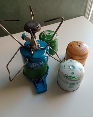 Fornelletto da camping con ricambi -
