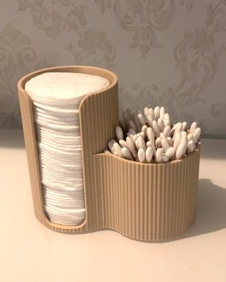 Porta Dischetti e Cotton Fioc - Organizer Bagno 3D