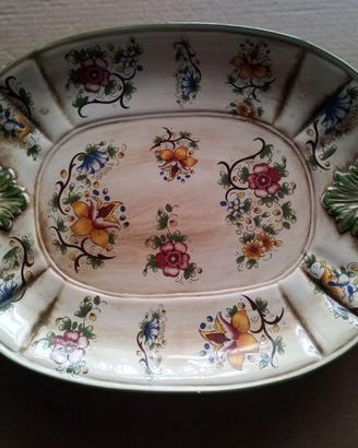 Vassoio Ceramica Capodimonte Ovale con manici