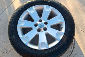 4 cerchi in lega con gomme continental mitsubishi 