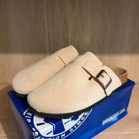 Birkenstock Boston Suede Beige 39 Nuove
