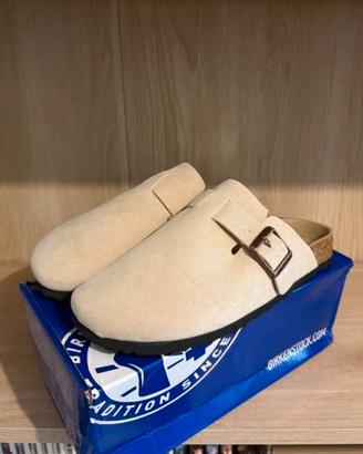 Birkenstock Boston Suede Beige 39 Nuove
