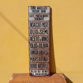 Insegne Tabelle Alimentari