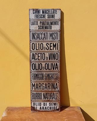 Insegne Tabelle Alimentari