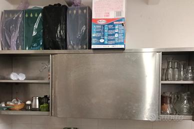 Pensile in acciaio con scorrevoli per ristorante