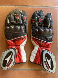 Guanti AXO moto taglia L bianco nero rosso