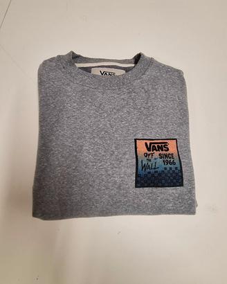 Felpa VANS girocollo grigia con stampe