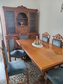 Sala da pranzo completa in legno