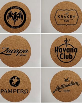 Set 6 sottobicchieri selezione Rum