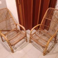 Coppia Poltrone in rattan vimini di Bonacina
