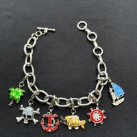 Bracciale a maglie con charms estivi smaltati