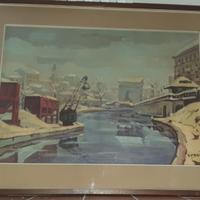 Quadro Sergio Gozzi raffigurante il naviglio di Mi