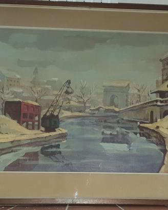 Quadro Sergio Gozzi - Milano il naviglio