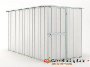 deposito attrezzi giardino 175x307cm 5,4mq bianco