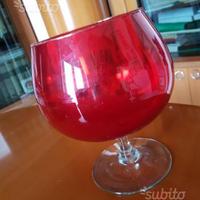 Vaso rosso vetro