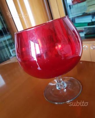 Vaso rosso vetro